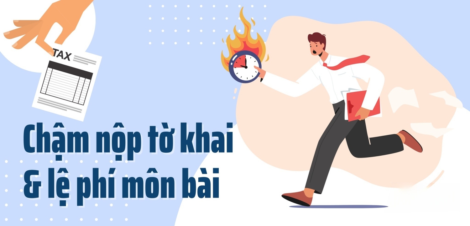 Chậm nộp lệ phí môn bài có thể bị phạt từ cảnh cáo tùy theo thời gian vi phạm.