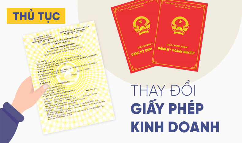 Hướng dẫn thủ tục thay đổi giấy phép kinh doanh