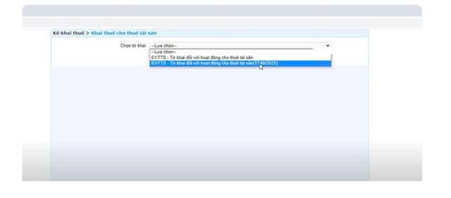 Bước 2: Lựa chọn loại tờ khai