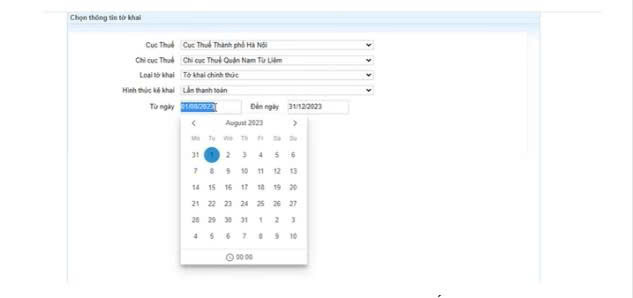 Bước 3: Thiết lập thông tin cơ sở