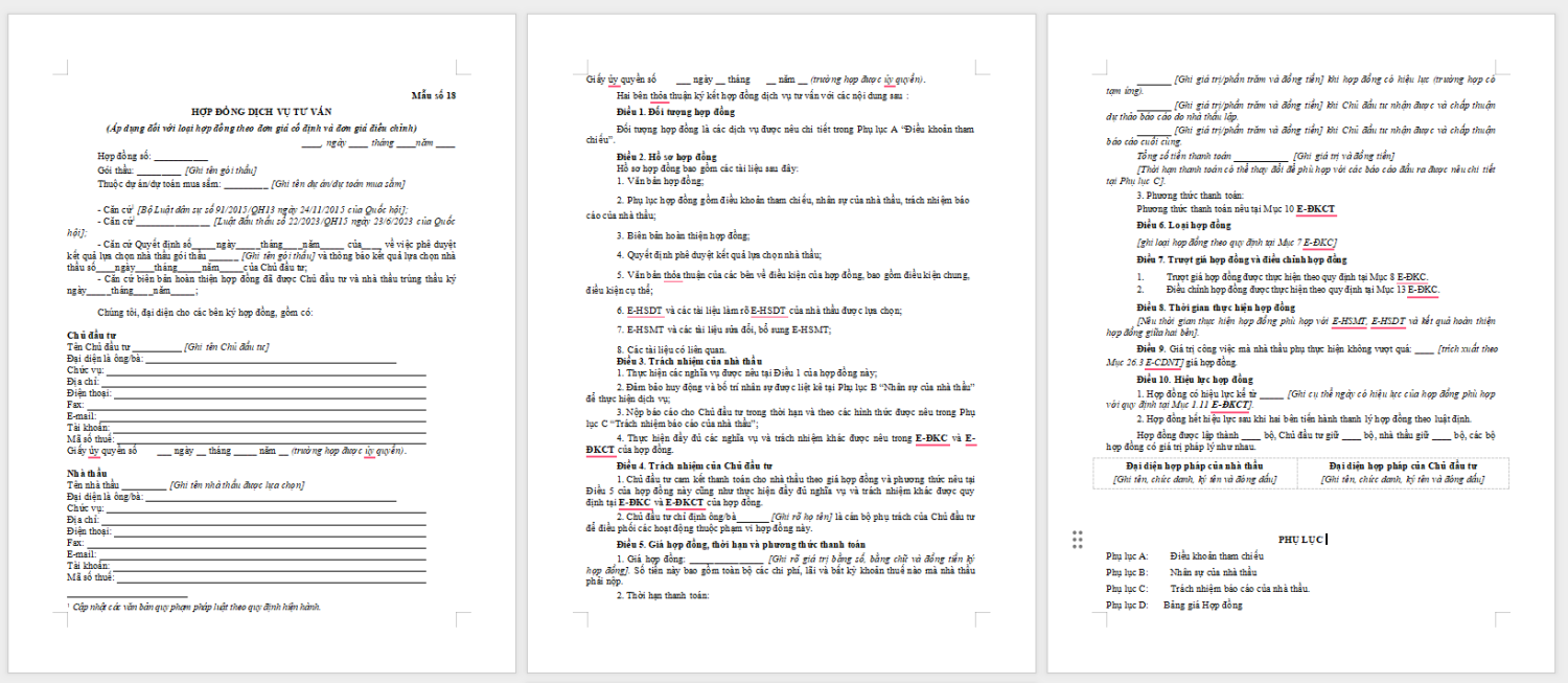 Mẫu hợp đồng tư vấn thành lập doanh nghiệp 2026 được cập nhật theo quy định mới.